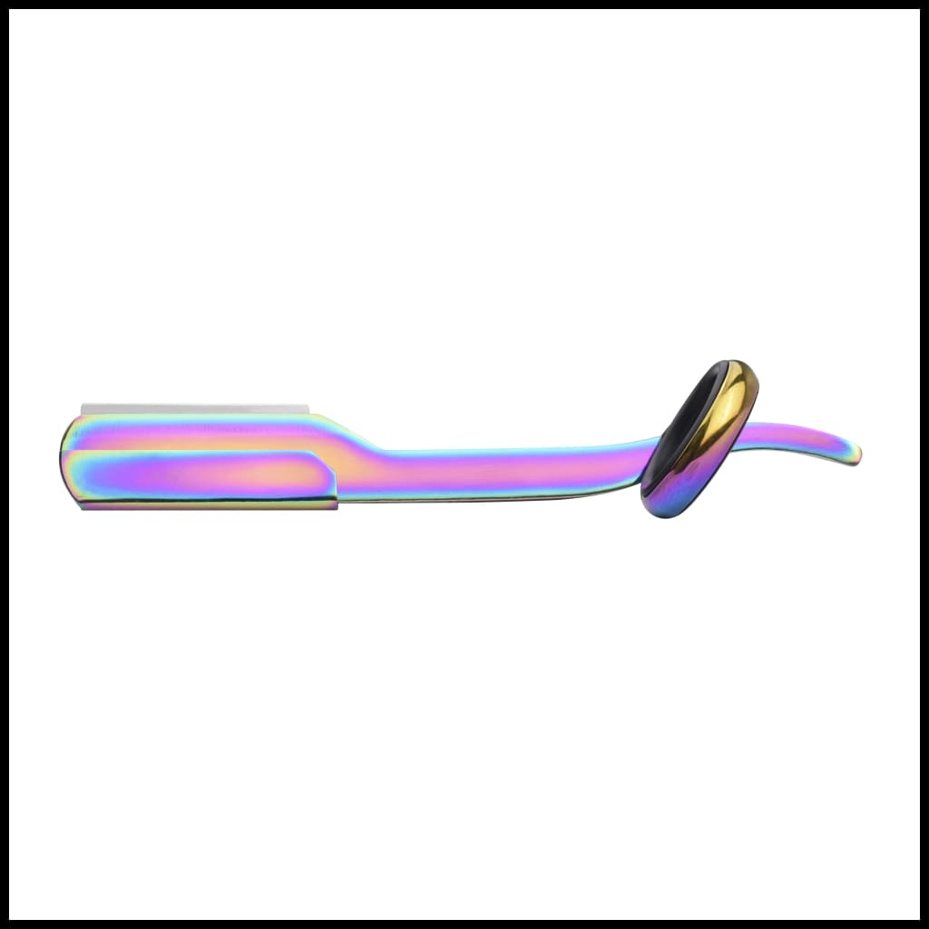 Titium Edge Razor Ringblade - Rainbow Titanium Straight Edge Razor Patented Design ...