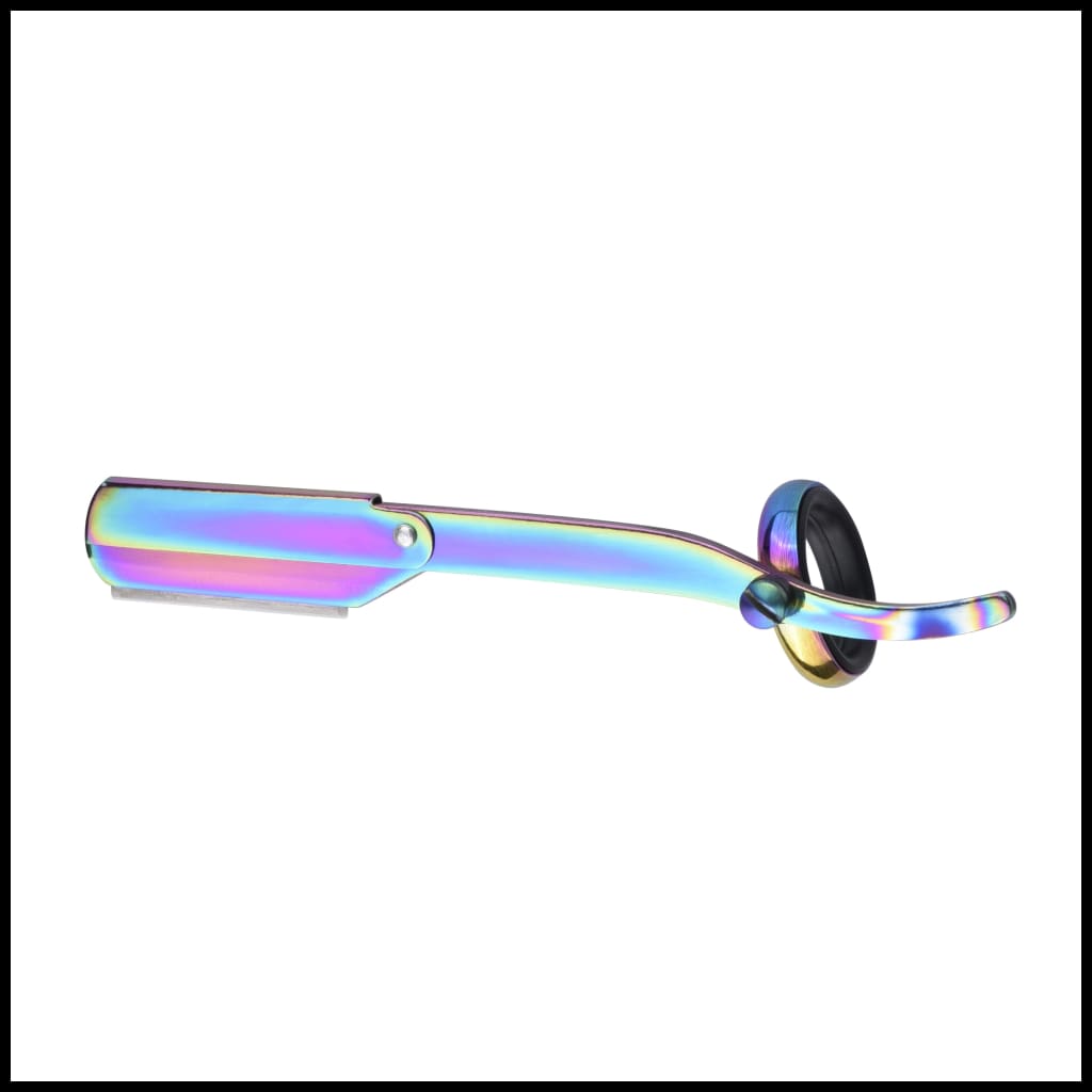 Rainbow Razor Ringblade - Rainbow Titanium Straight Edge Razor Patented Design ...